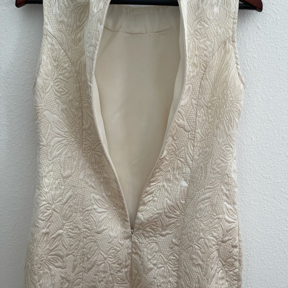 Topshop Embellished Ivory Jacquard Mini Dress size 8 - Picture 11 of 11